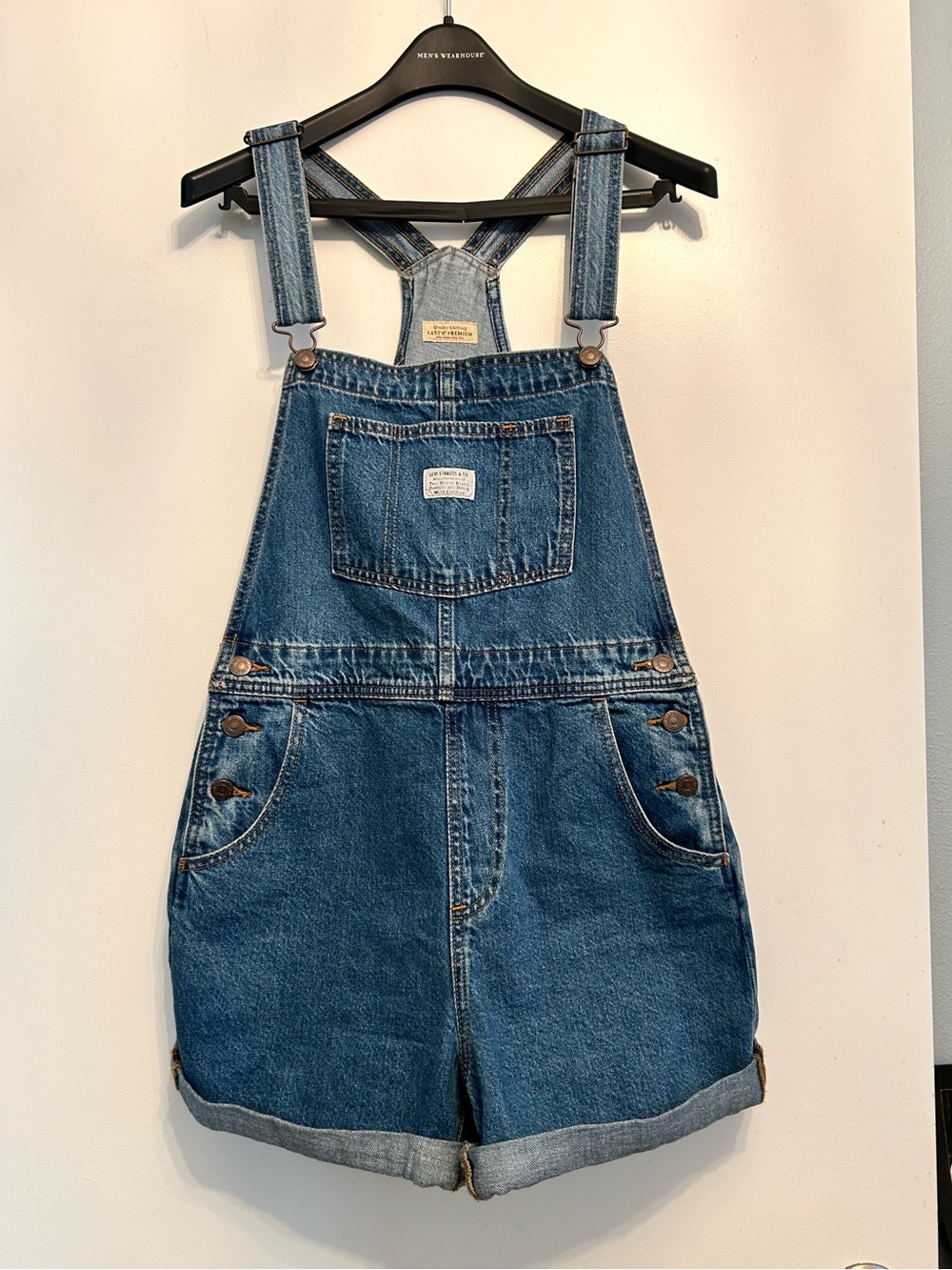 Classic Blue Denim Short Overalls – Women's Jean Romper